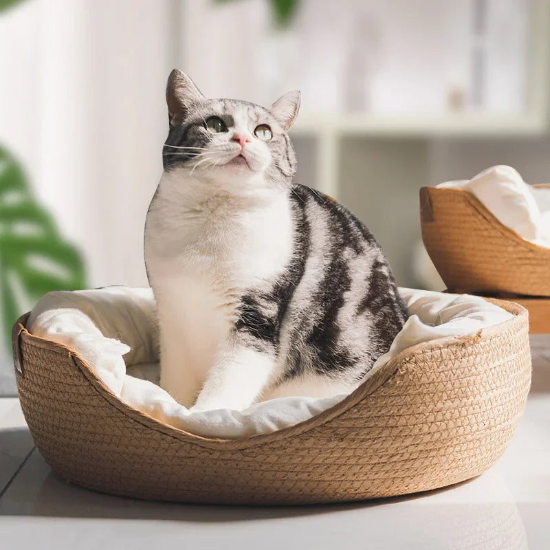Petvaro™ Eco-Friendly Woven Pet Bed