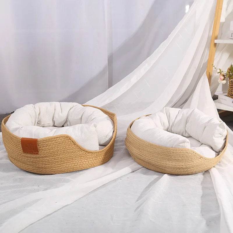 Petvaro™ Eco-Friendly Woven Pet Bed